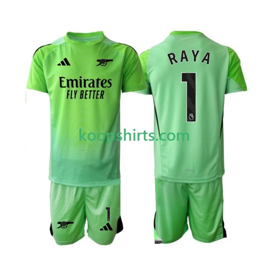 Arsenal Doelman Uit Tenue Kinder Voetbalshirts Raya 1 2025-2026 Korte Mouwen