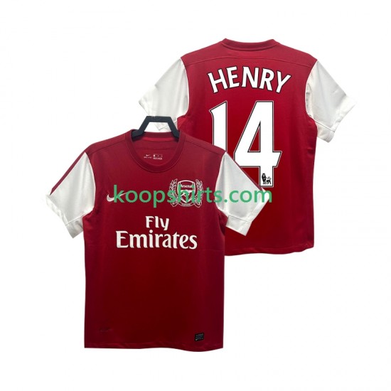 Arsenal Retro Thuis Tenue Heren Voetbalshirts HENRY 14 2011 2012 Korte Mouwen