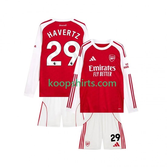 Arsenal Thuis Tenue Kinder Voetbalshirts Kai Havertz 29 2025-2026 Lange Mouwen