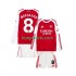 Arsenal Thuis Tenue Kinder Voetbalshirts Martin Odegaard 8 2025-2026 Lange Mouwen