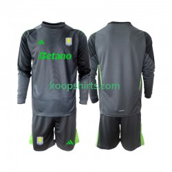 Aston Villa Doelman Thuis Tenue Kinder Voetbalshirts 2025-2026 Lange Mouwen