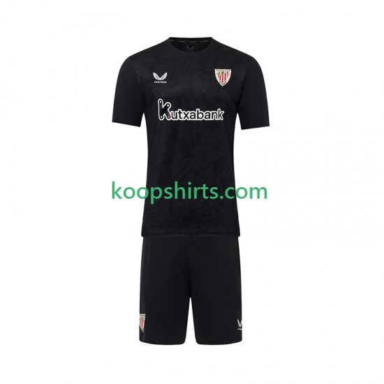 Athletic Bilbao Doelman Thuis Tenue Kinder Voetbalshirts 2025-2026 Korte Mouwen