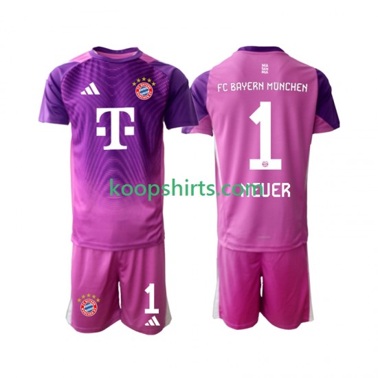 FC Bayern München Doelman Vierde Tenue Kinder Voetbalshirts Manuel Neuer 1 2025-2026 Korte Mouwen