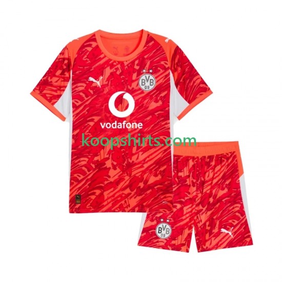 Borussia Dortmund Doelman Uit Tenue Kinder Voetbalshirts 2025-2026 Korte Mouwen
