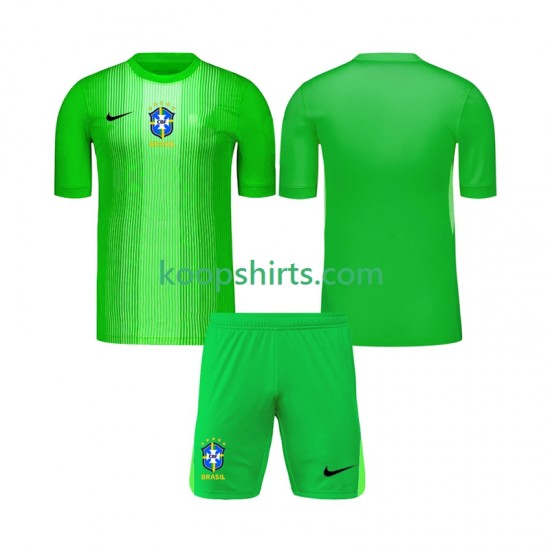 Brazilië Doelman Thuis Tenue Kinder Voetbalshirts 2026 Korte Mouwen