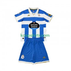 Thuis Tenue Kinder Voetbalshirts Deportivo La Coruna 2025-2026 Korte Mouwen