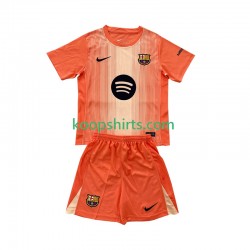 FC Barcelona Doelman Vierde Tenue Kinder Voetbalshirts 2025-2026 Korte Mouwen
