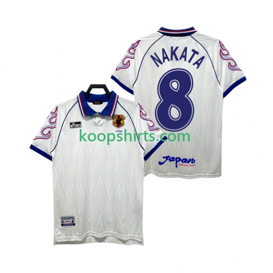 Japan Retro Uit Tenue Heren Voetbalshirts NAKATA 8 1998 Korte Mouwen