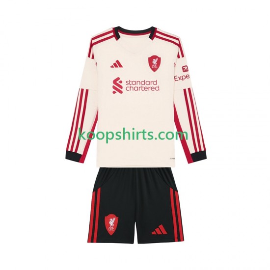 Liverpool Uit Tenue Kinder Voetbalshirts 2025-2026 Lange Mouwen