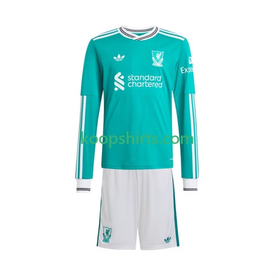 Liverpool Derde Tenue Kinder Voetbalshirts 2025-2026 Lange Mouwen