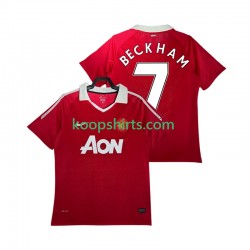 Manchester United Retro Thuis Tenue Heren Voetbalshirts BECKHAM 7 2010 2011 Korte Mouwen