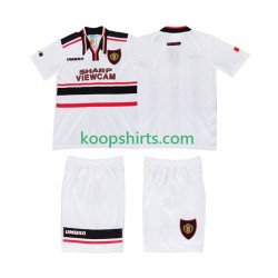 Manchester United Retro Uit Tenue Kinder Voetbalshirts 1998 Korte Mouwen