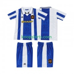 Manchester United Retro Derde Tenue Kinder Voetbalshirts 1994 1996 Korte Mouwen