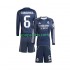 Real Madrid Uit Tenue Kinder Voetbalshirts Camavinga 6 2025-2026 Lange Mouwen