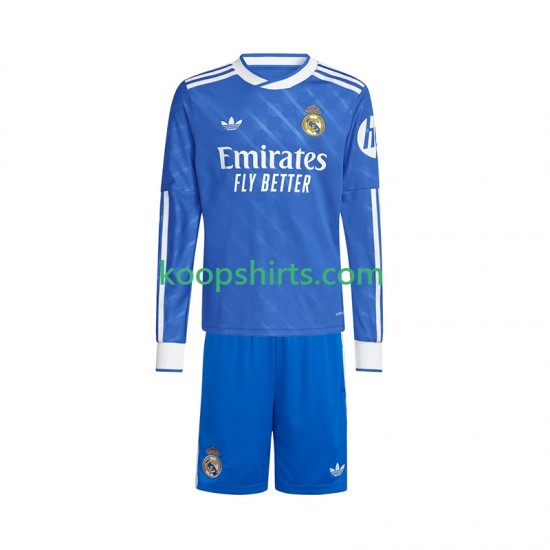 Real Madrid Derde Tenue Kinder Voetbalshirts 2025-2026 Lange Mouwen