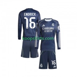 Real Madrid Uit Tenue Kinder Voetbalshirts Endrick 16 2025-2026 Lange Mouwen
