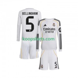 Real Madrid Thuis Tenue Kinder Voetbalshirts Jude Bellingham 5 2025-2026 Lange Mouwen