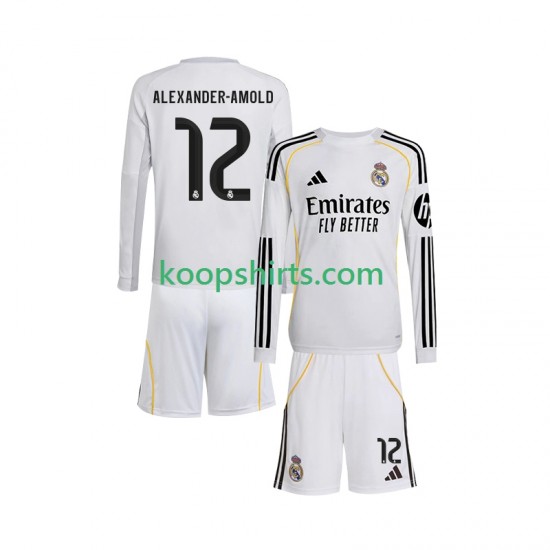 Real Madrid Thuis Tenue Kinder Voetbalshirts Trent Alexander-Arnold 12 2025-2026 Lange Mouwen