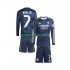 Real Madrid Uit Tenue Kinder Voetbalshirts Vinicius Junior 7 2025-2026 Lange Mouwen