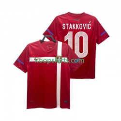Servië Retro Thuis Tenue Heren Voetbalshirts STAKKOVIC 10 2010 Korte Mouwen