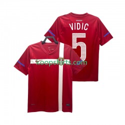 Servië Retro Thuis Tenue Heren Voetbalshirts VIDIC 5 2010 Korte Mouwen