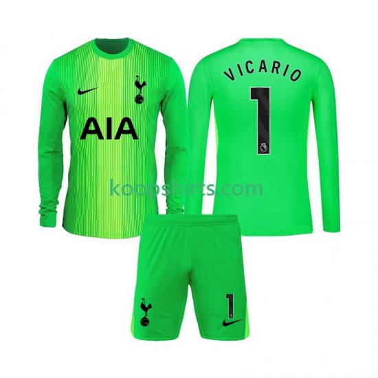 Tottenham Hotspur Doelman Thuis Tenue Kinder Voetbalshirts Guglielmo Vicario 1 2025-2026 Lange Mouwen