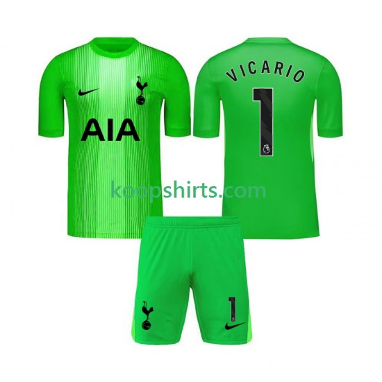 Tottenham Hotspur Doelman Thuis Tenue Kinder Voetbalshirts Guglielmo Vicario 1 2025-2026 Korte Mouwen